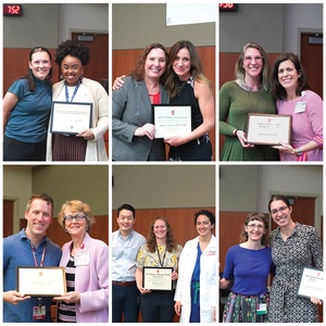 Collage of images of people receiving department awards