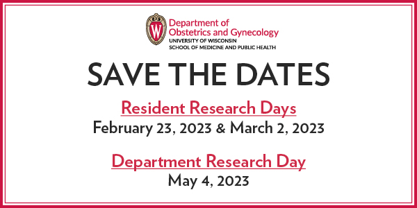  Save the date: Department Research Day, May 4, 2023