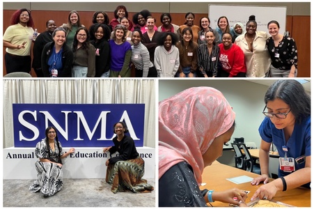 Collage of three images showing UW Department of Ob-Gyn DEI events